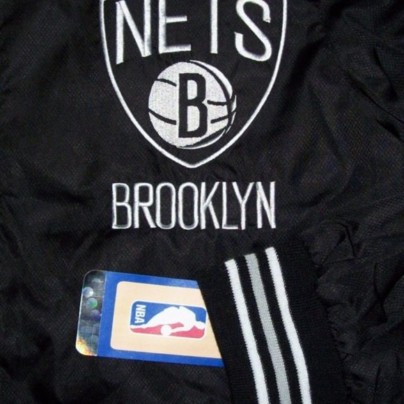 BROOKLYN NETS Rip Stop Full Zip Nylon Jacket M L X - Picture 3 of 8